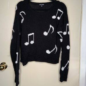 HOT TOPIC MUSIC NOTE SWEATER